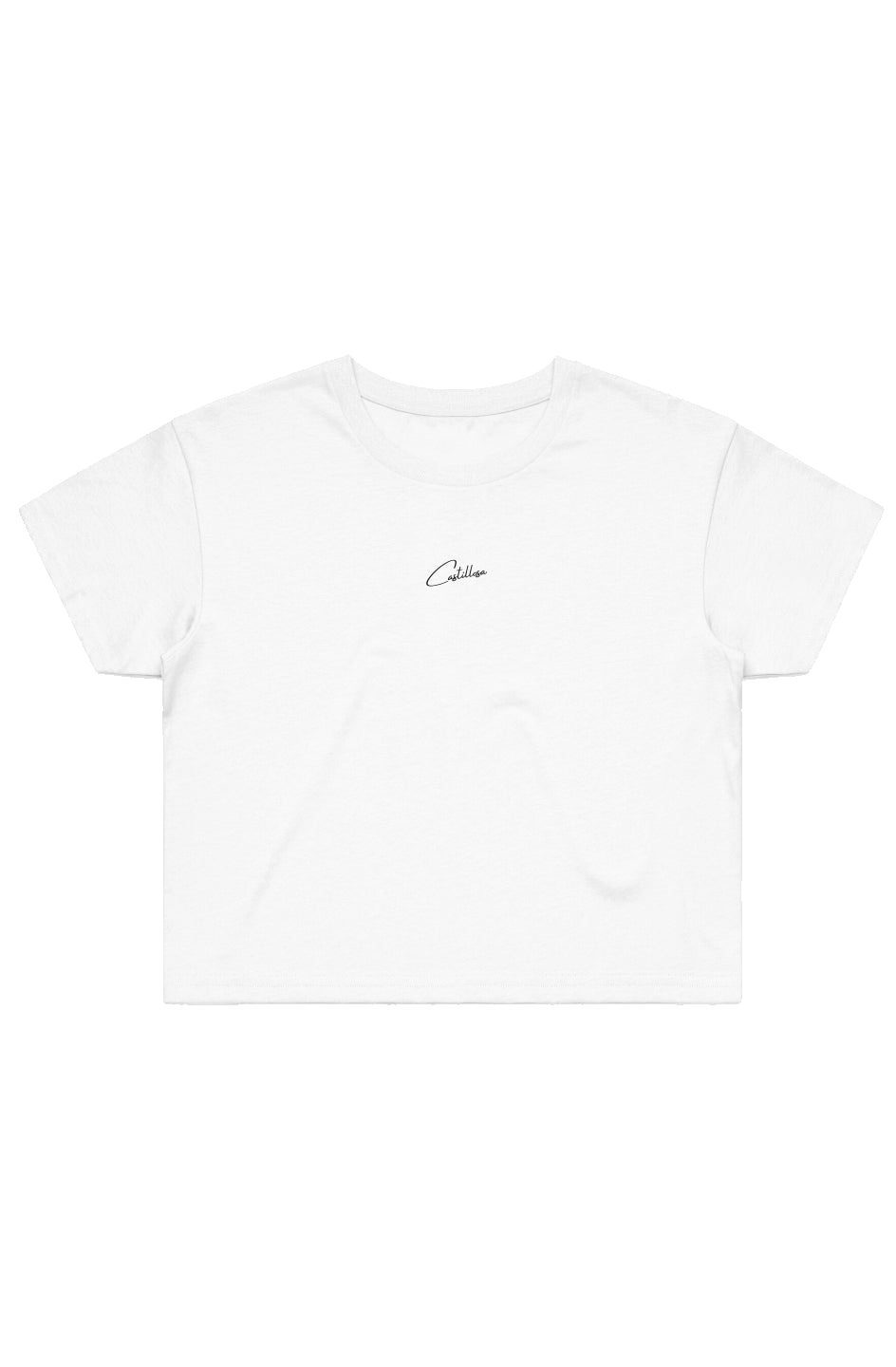 White Castillosa Crop Tee