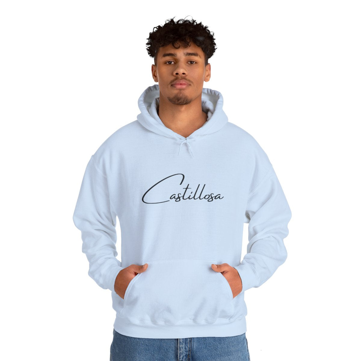 Light Blue Hooded Sweatshirt