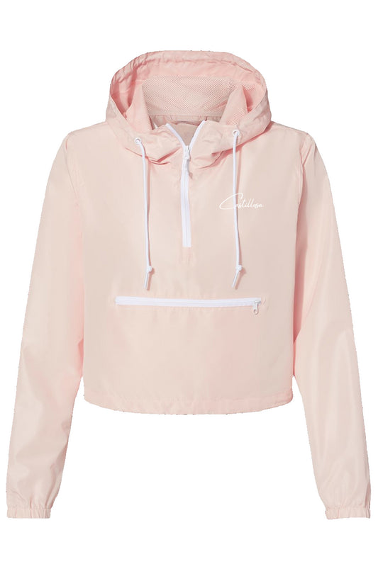 Lightweight Pullover Crop Windbreaker pink