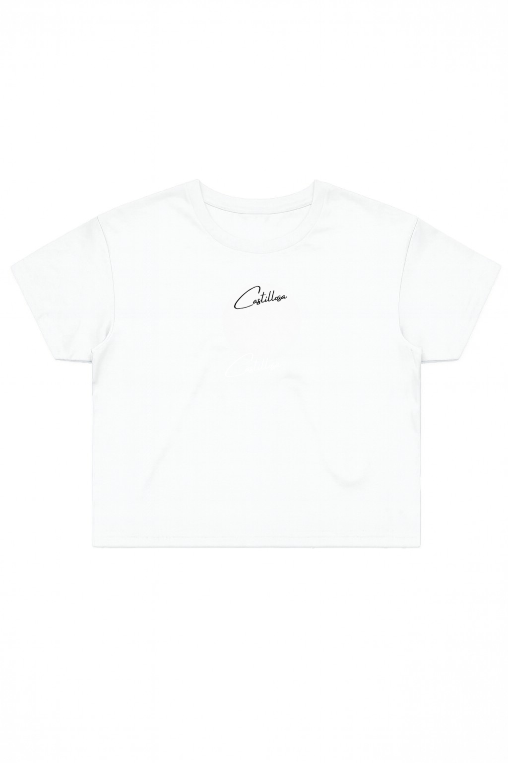 White Castillosa Crop Tee